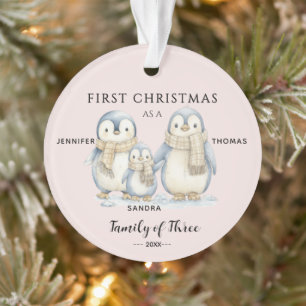 Erstes Weihnachten als Familie zu Dritt mit Pingui Ornament