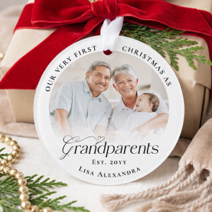 Erstes Weihnachten als Großeltern Benutzerdefinier Ornament