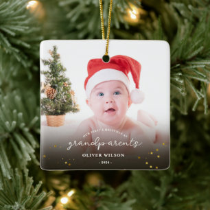 Erstes Weihnachten als Großeltern Weihnachtsfamili Keramikornament