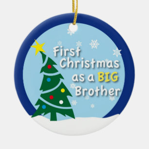 Erstes Weihnachten als großer Bruder Keramik Ornament