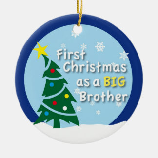 Erstes Weihnachten als großer Bruder Keramik Ornament