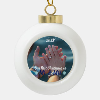 Erstes Weihnachten als Herr und Frau Ornament