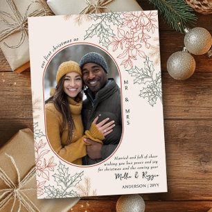 Erstes Weihnachten als Herr und Frau Oval-Foto