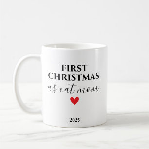 Erstes Weihnachten als Katzenmutter Personalisiert Kaffeetasse
