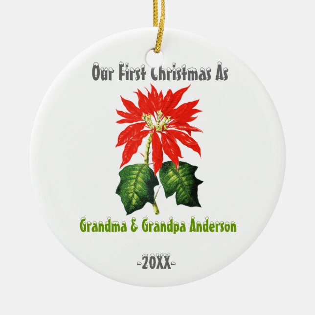 Erstes Weihnachten als Keramik Ornament (Vorne)