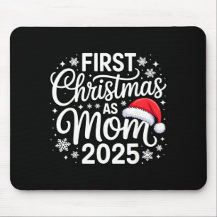 Erstes Weihnachten als Mama 2025 Schneeflocke Xmas Mousepad