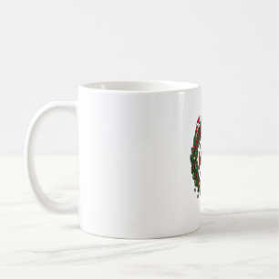 Erstes Weihnachten als Mama Kiefern-Kranz Baum Kaffeetasse