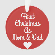 Erstes Weihnachten als Mama-u. Vater-Verzierung