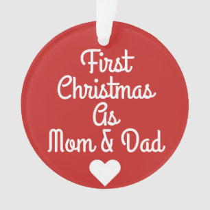 Erstes Weihnachten als Mama-u. Vater-Verzierung Ornament