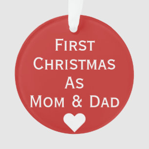Erstes Weihnachten als Mama-u. Vater-Verzierung Ornament