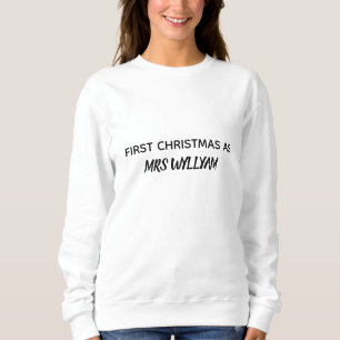 erstes Weihnachten als Mrs personalisiertes Shirt
