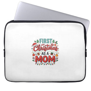 Erstes Weihnachten als Mutter-Feiertagsdesign Laptopschutzhülle