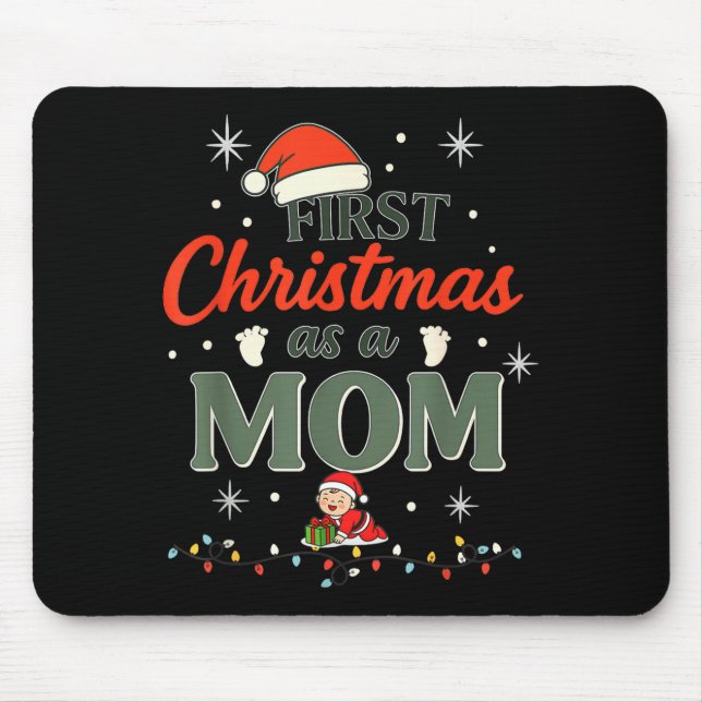 Erstes Weihnachten als Mutter Neuer Mütter-Feierta Mousepad (Vorne)