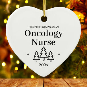 Erstes Weihnachten als Onkologie-Krankenschwester Keramik Ornament