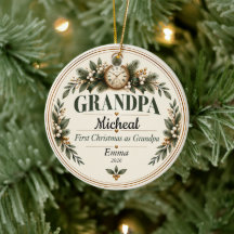 Erstes Weihnachten als Opa-Ornament