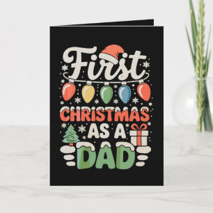 Erstes Weihnachten als Papa Neuer Daddy Xmas Licht Karte