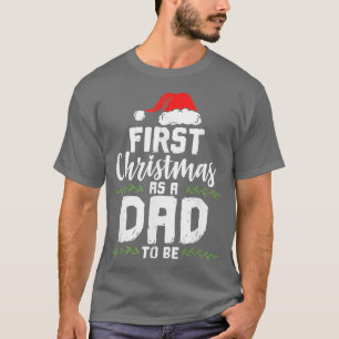 Erstes Weihnachten als Papa Santa Hut Fröhlicher P T-Shirt