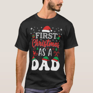 Erstes Weihnachten als Papa Weihnachtsmannmütze T-Shirt