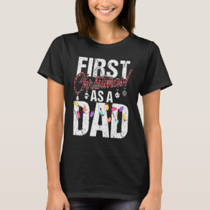 Erstes Weihnachten als Papa Xmas Lichter 2021 Dad T-Shirt
