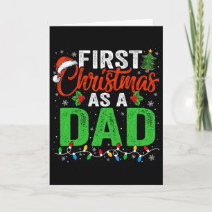 Erstes Weihnachten als Papa Xmas-Lichter Neuer Vat Karte
