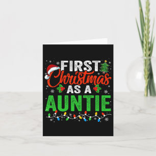 Erstes Weihnachten als Tante Xmas Lichter Familie  Karte