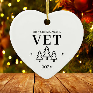 Erstes Weihnachten als Tierarzt 2026 Keramik Ornament