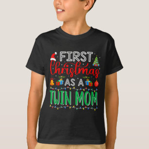 Erstes Weihnachten als Zwillingsmutter Familie Pas T-Shirt