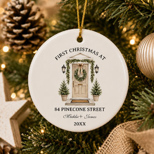 Erstes Weihnachten an unserer neuen Heimatadresse Keramik Ornament