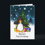 Erstes Weihnachten, Baby-erste Weihnachtskarte Feiertagskarte<br><div class="desc">Erstes Weihnachten,  Baby-erste Weihnachtskarte</div>