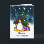 Erstes Weihnachten, Baby-erste Weihnachtskarte Feiertagskarte<br><div class="desc">Erstes Weihnachten,  Baby-erste Weihnachtskarte</div>