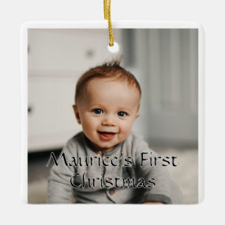 Erstes Weihnachten des Babys - personalisierbarer  Keramikornament