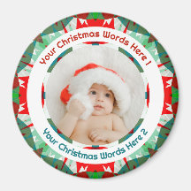 Erstes Weihnachten des Babys - rotes grünes Famili
