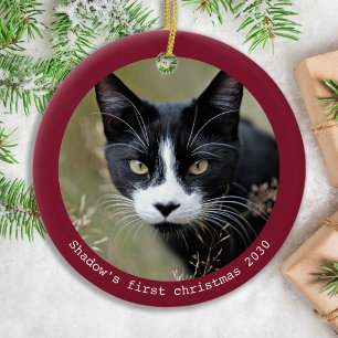 Erstes Weihnachten des Kätzchens Personalisiertes Keramik Ornament