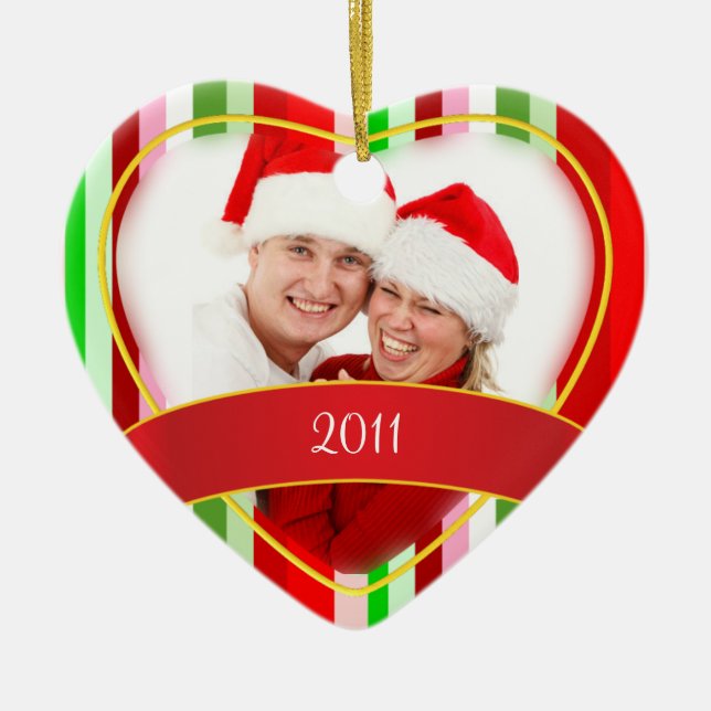 Erstes Weihnachten/Foto Keramikornament (Vorne)