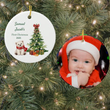 Erstes Weihnachten Foto-Ornament für Babys