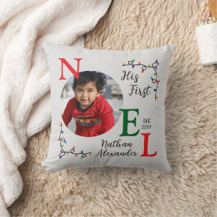 Erstes Weihnachten für Baby Jungen Festliches erst Kissen
