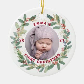 Erstes Weihnachten für unser Baby Keramik Ornament