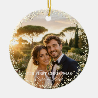 Erstes Weihnachten Herr Frau Benutzerfoto Keramik Ornament
