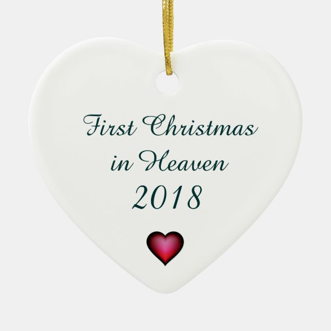 Erstes Weihnachten im Himmel Keramik Ornament (Vorne)