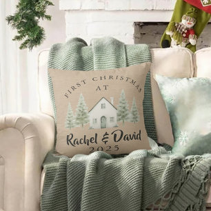 Erstes Weihnachten im neuen Zuhause Kissen