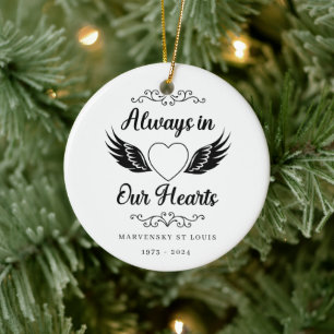 Erstes Weihnachten immer in unserem Herzen Gedenk- Keramik Ornament