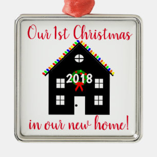 Erstes Weihnachten in den neuen Ornament Aus Metall