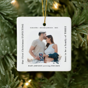 Erstes Weihnachten in Erwartung einer Schwangersch Keramikornament