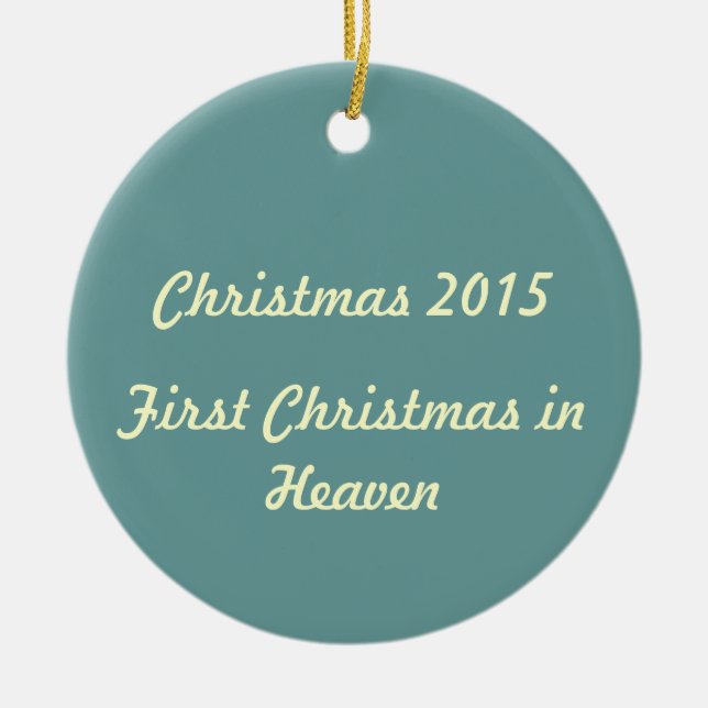 Erstes Weihnachten in Himmel 2015 Keramik Ornament (Vorne)