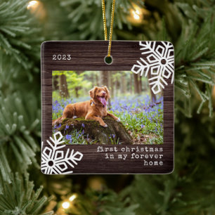 Erstes Weihnachten in meinem Forever-Zuhause Hunde Keramikornament