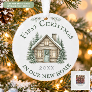 Erstes Weihnachten in unserem neuen Zuhause Famili Ornament