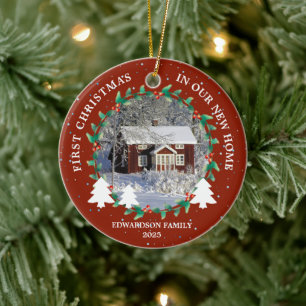 Erstes Weihnachten in unserem neuen Zuhause Haus F Keramik Ornament