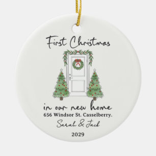 Erstes Weihnachten in unserem neuen Zuhause indivi Keramik Ornament