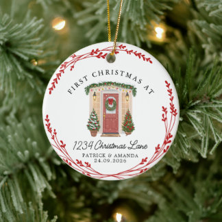 Erstes Weihnachten in unserem neuen Zuhause Keramik Ornament