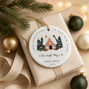 ERSTES WEIHNACHTEN IN UNSEREM NEUEN ZUHAUSE KERAMIK ORNAMENT